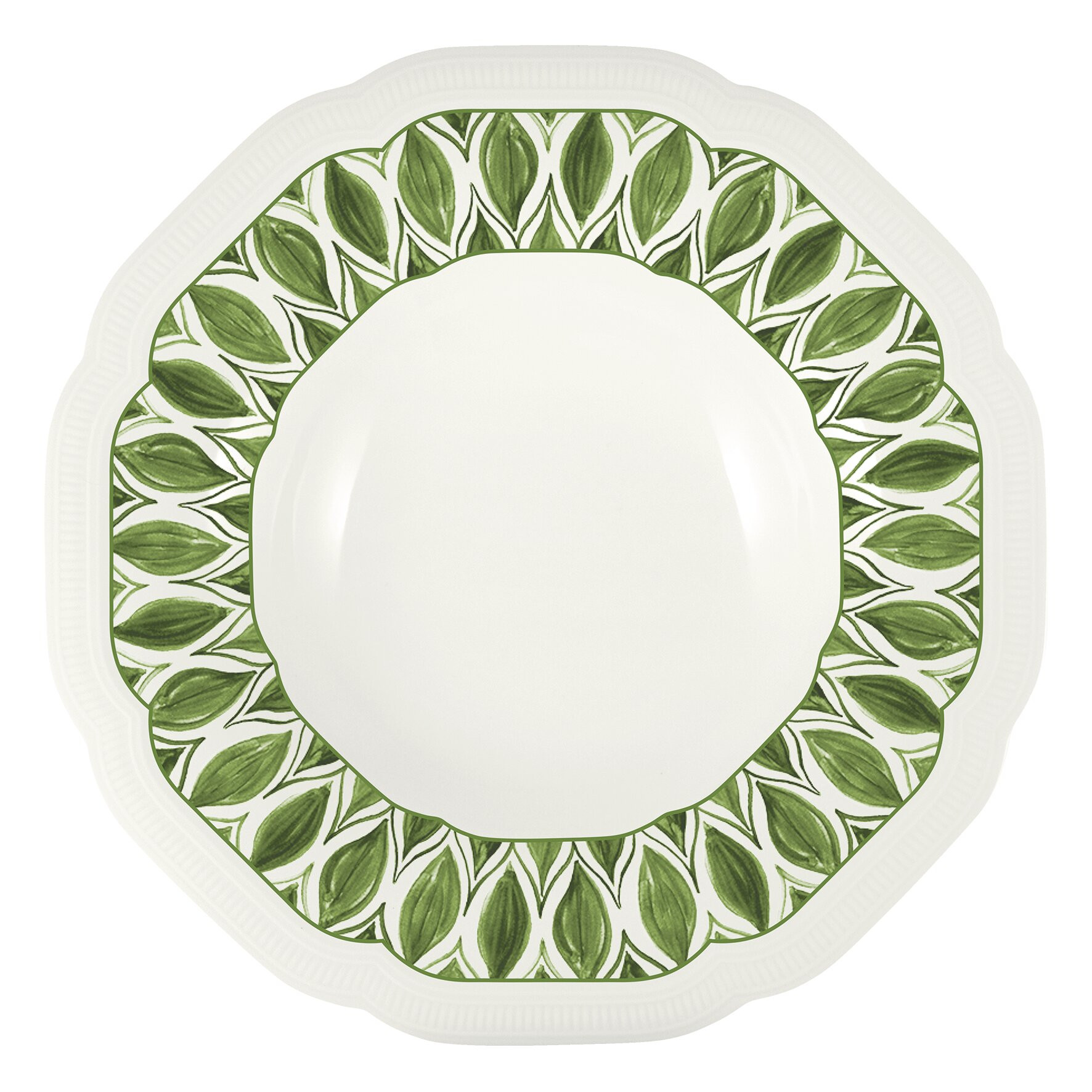 Floral Charm, Coupteller tief rund mit Relief ø  275 mm / 0,75 l green